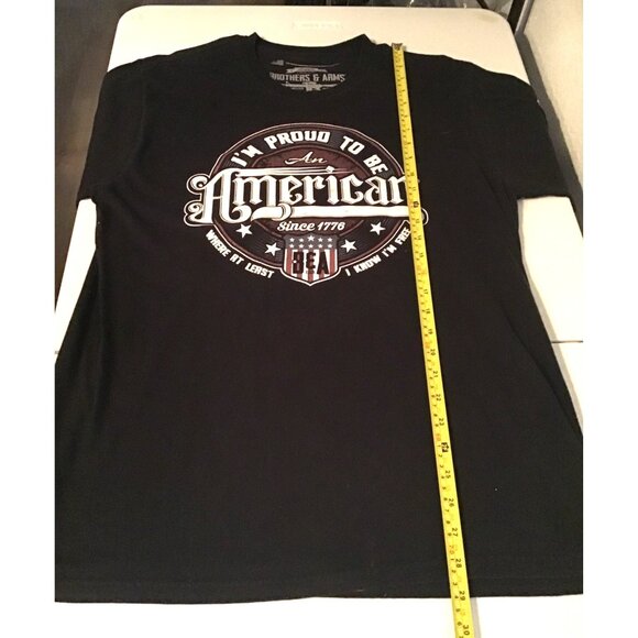 BROTHERS & ARMS- MENS BLACK COTTON GRAPHIC CREW NECK SHORT SLEEVE T-SHIRT SIZE L - Picture 7 of 7